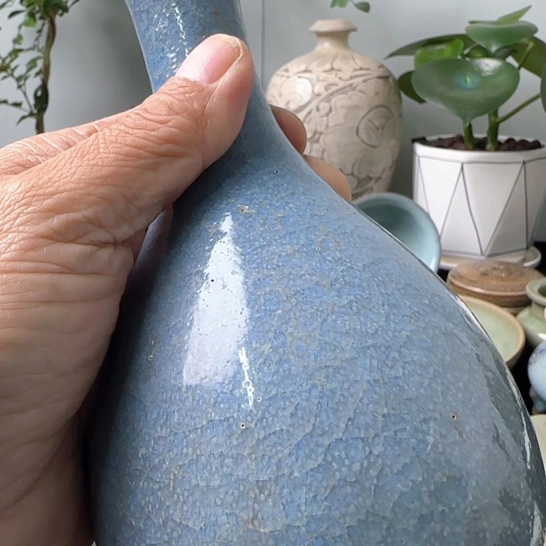 ￥***哥钧窑钧瓷玉壶春瓶，。