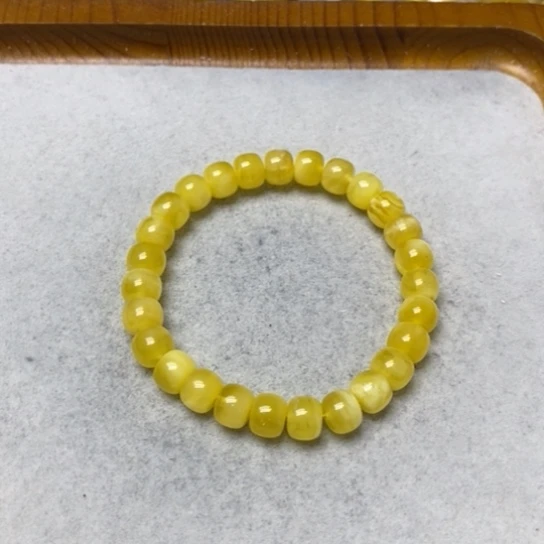 蜜蜡裸石未镶嵌手串