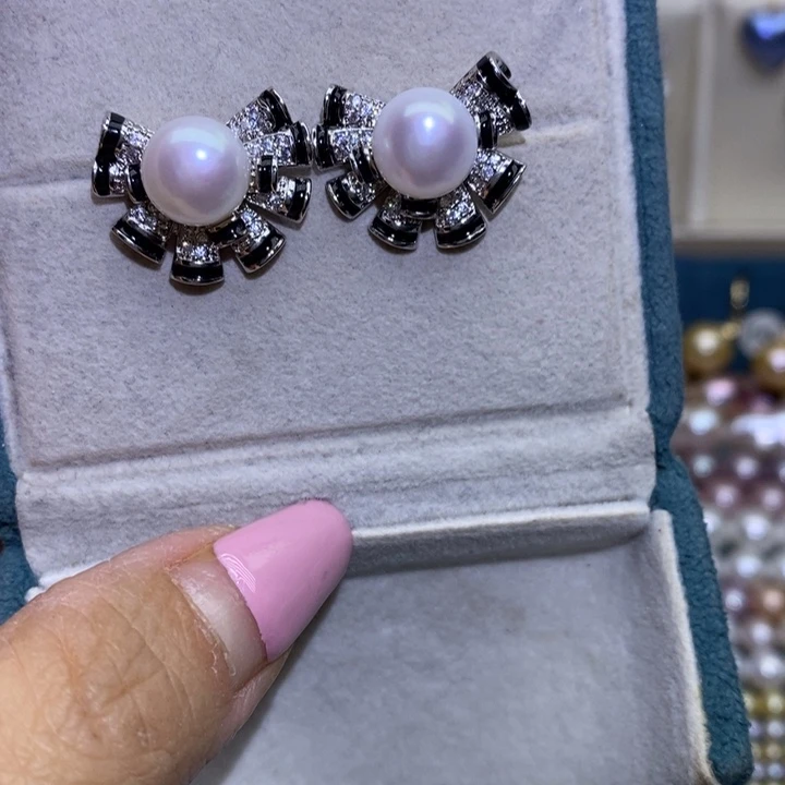 淡水珍珠银S925镶嵌珠宝首饰