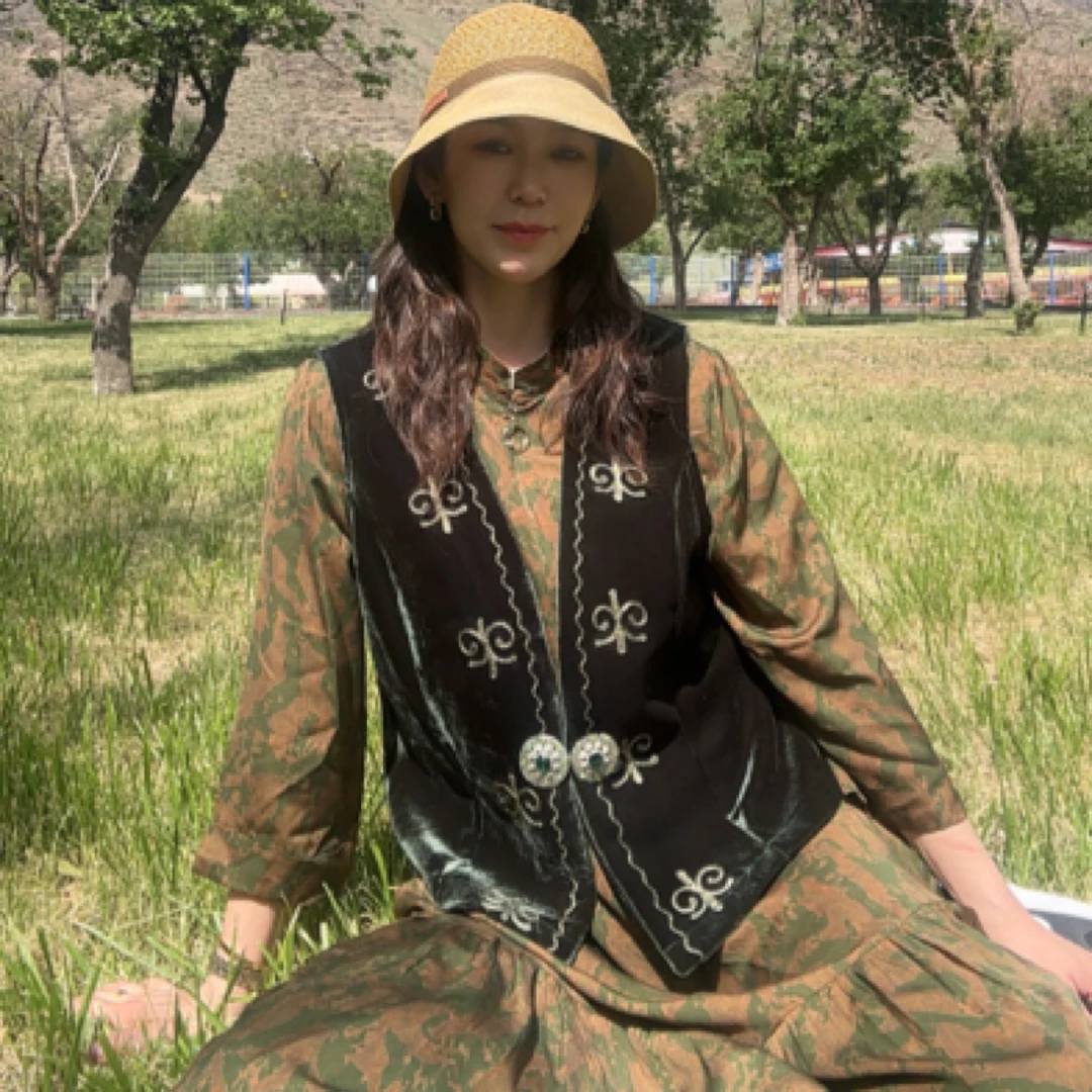 薄款常规民族风常规款马夹港风初恋风女马甲宽松型