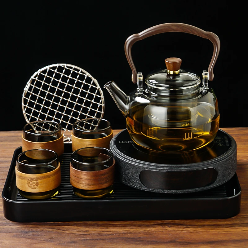 新款电陶炉煮茶器玻璃茶具茶壶蒸煮保温家用四代壶耐热小型茶炉