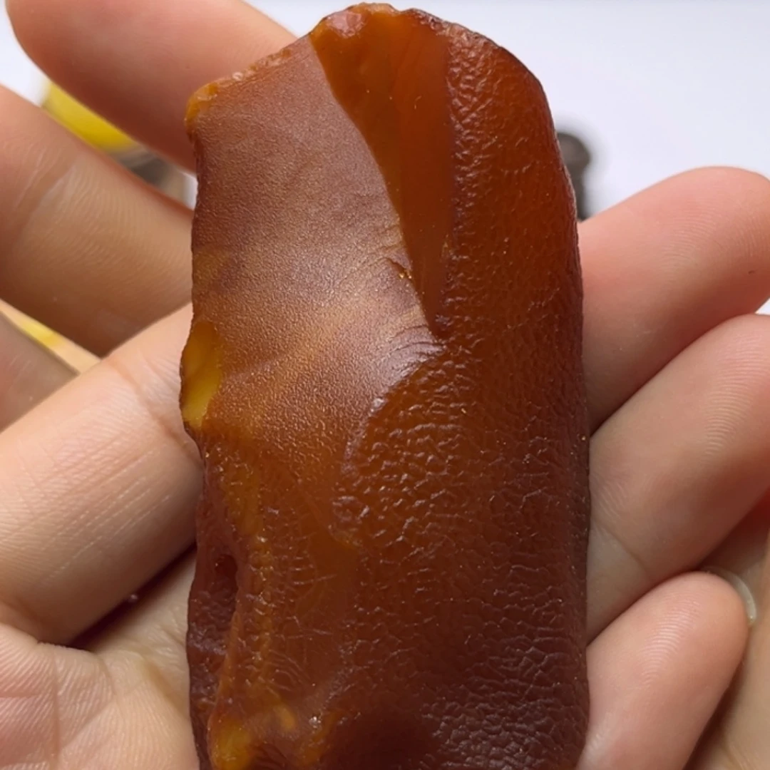 但****未镶嵌定制琥珀蜜蜡定制手工去皮手把