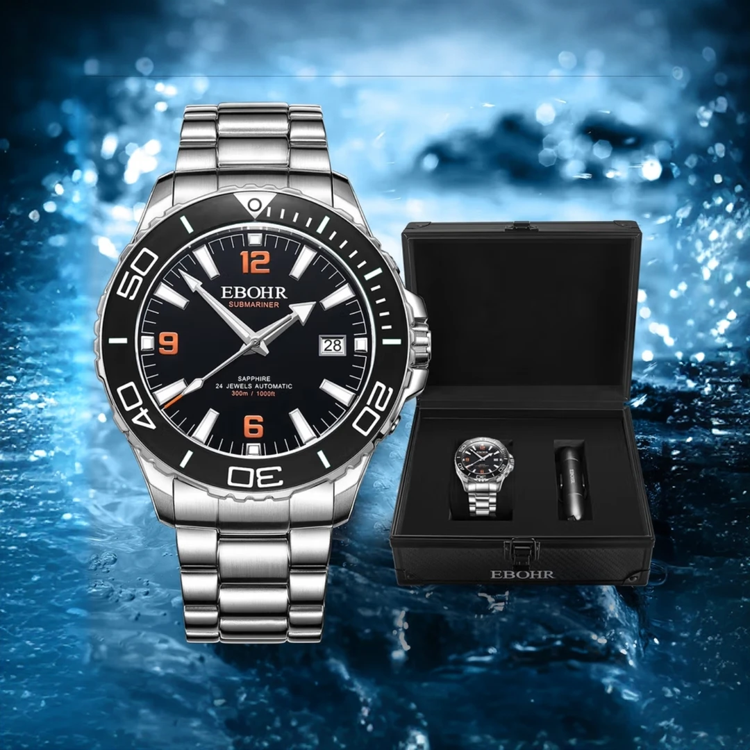 依波手表男时尚夜光全自动机械表男款300米深潜防水男士手表5169