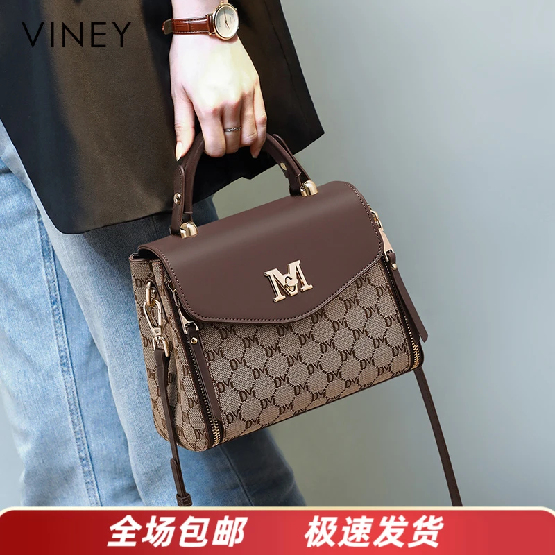 Viney包包女2025款高级单肩气质斜挎小方包生日圣诞礼物送女生