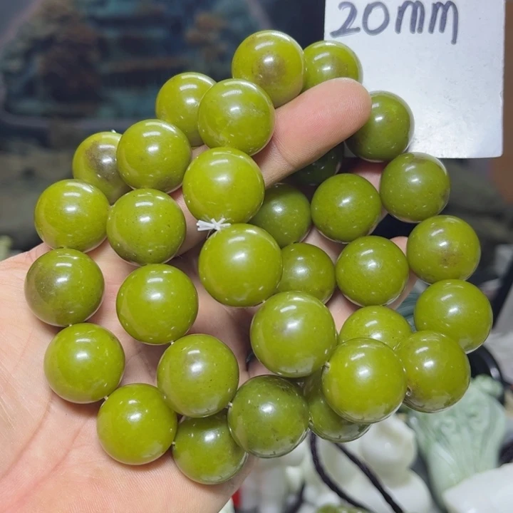 蛇纹石玉手串未镶嵌