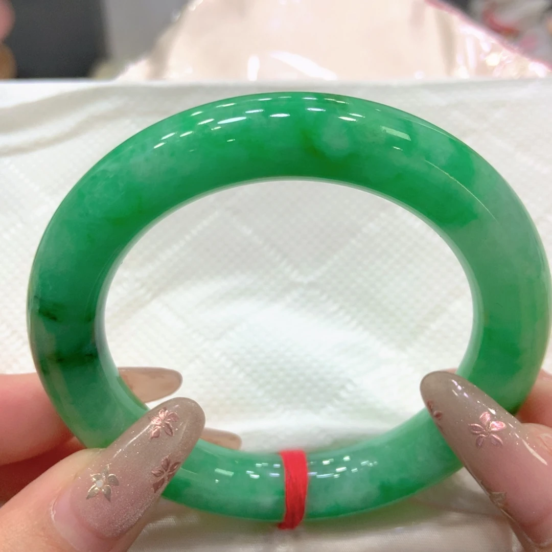 翡翠未镶嵌手镯51圆25号