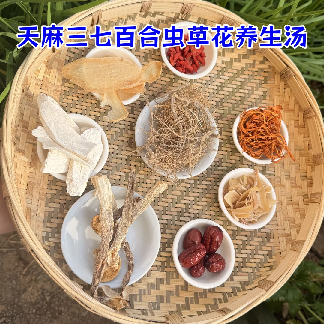 |山野来信|天麻+三七+鹿茸菇+百合+虫草花+枸杞+大枣