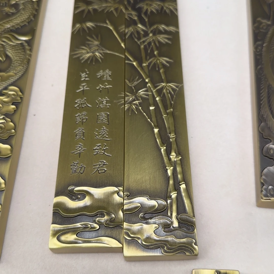 竹报平安23厘米一对镇尺