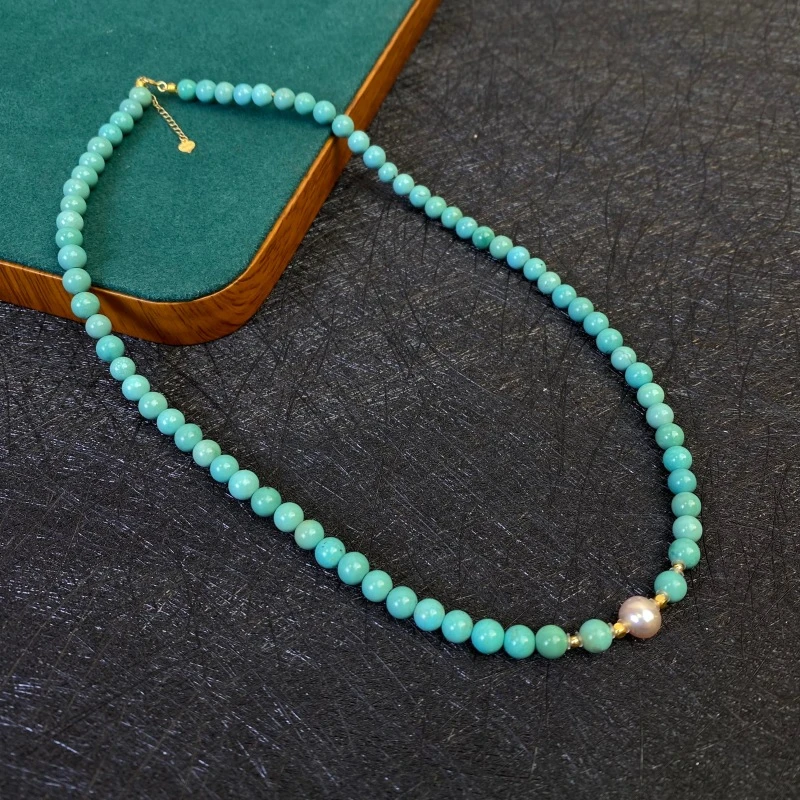 充填绿松石【猫姐珠宝】18k金绿松石项链SSXL3325