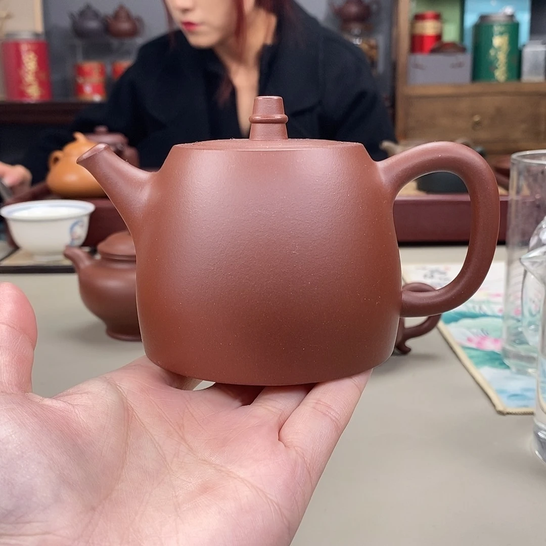 紫砂茶壶黄龙源底槽清半手汉铎300cc