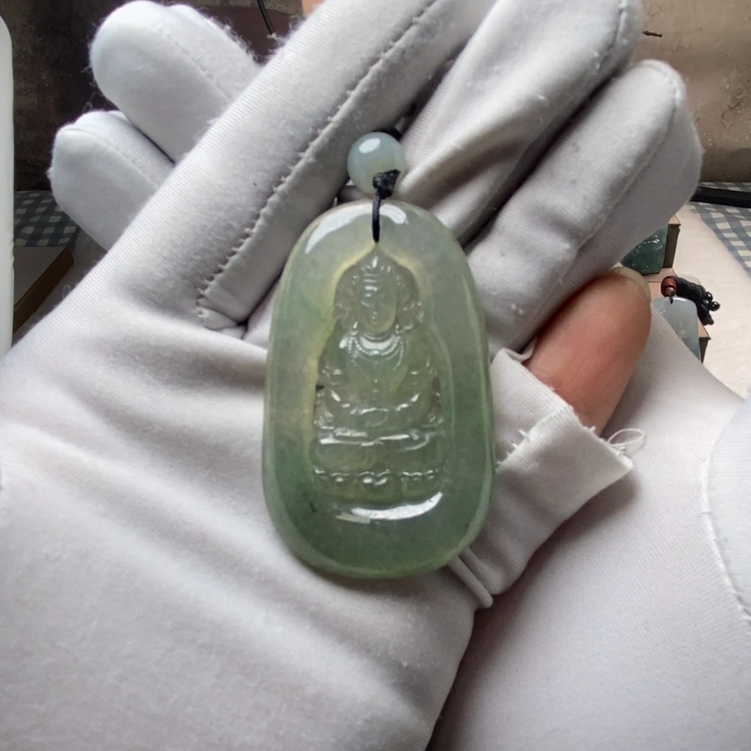 翡翠颈饰未镶嵌宏****工天然