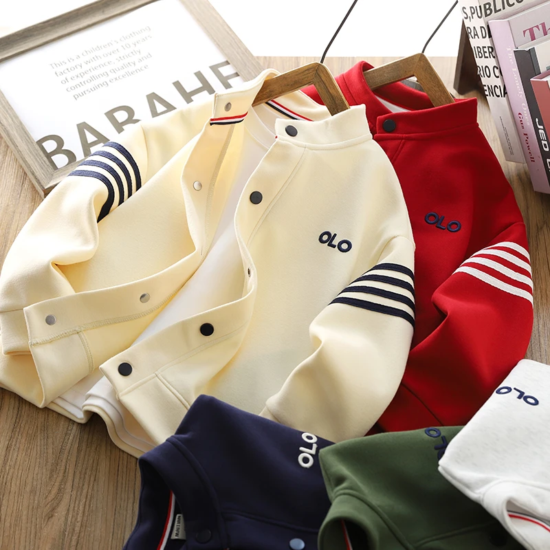 男童休闲外套2025春秋新款儿童立领棒球服上衣中大童夹克帅气衣服