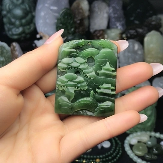 和田玉（碧玉）未镶嵌挂件