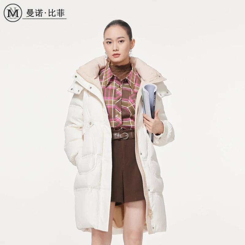 【艾美专属】高级感百搭中长款羽绒服MECI144083