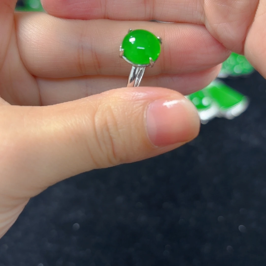 翡翠银S925镶嵌吊坠(不含链)