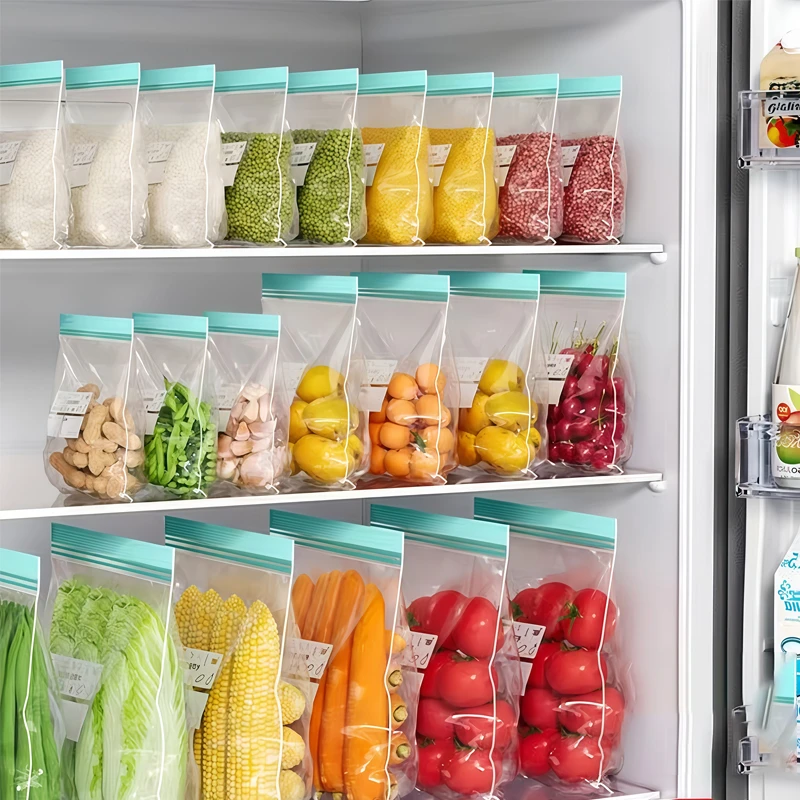保鲜袋食品级密封袋家用冰箱专用冷冻自封袋带封口塑封加厚收纳袋