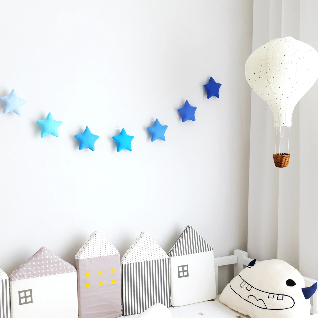 北欧风格五角星星挂饰儿童房寝室宿舍装饰幼儿园活动布景民宿壁饰