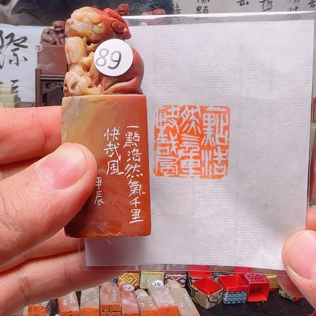 寿山石印石一点浩然气千里快哉风