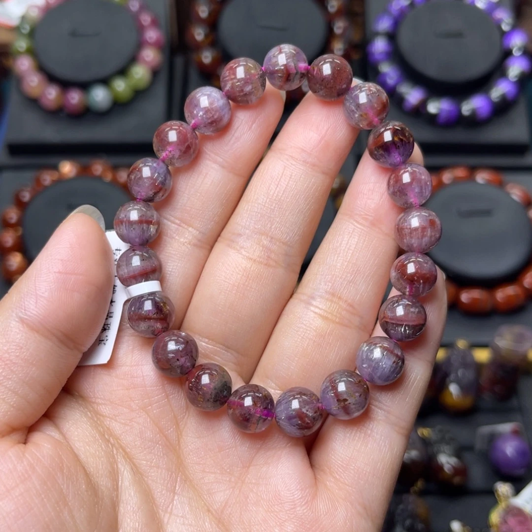 水晶未镶嵌手链极光四色单圈9mm