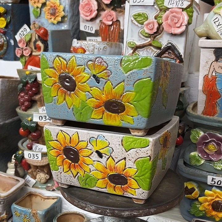 粗陶材质多肉花盆