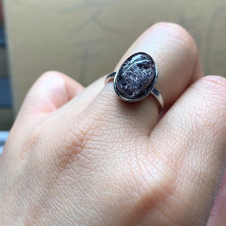 水晶水晶戒指银S925镶嵌