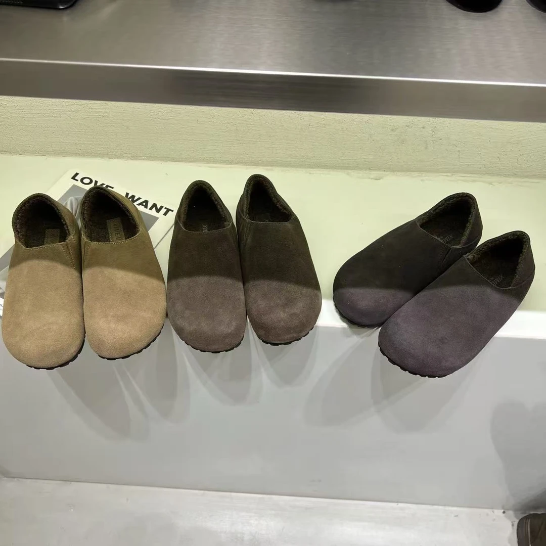 冬日美拉德氛围感~韩国极简勃肯鞋棉鞋加绒懒人单鞋16950/C1