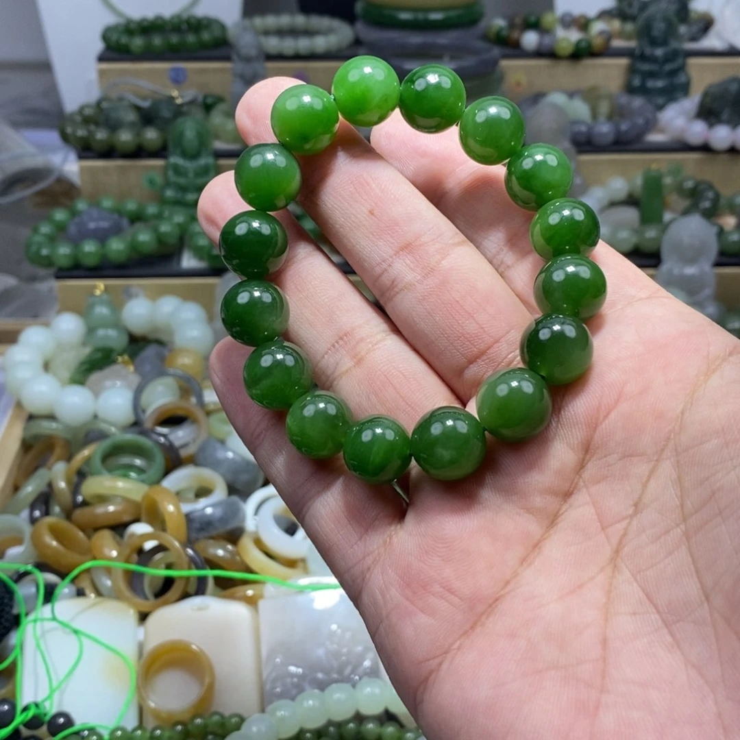 和田玉手链未镶嵌金*