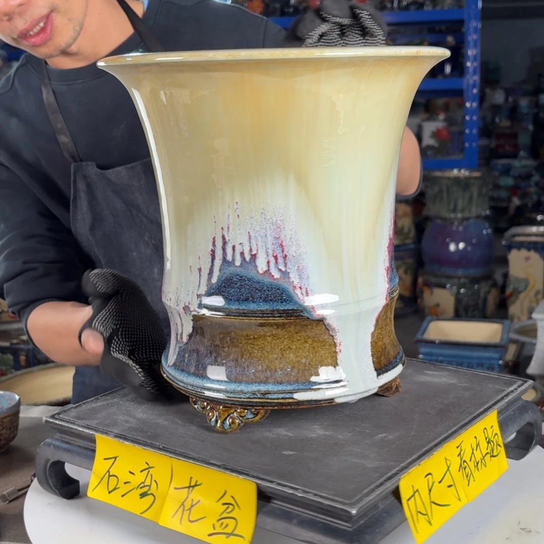 一风堂石湾花盆 内23*26