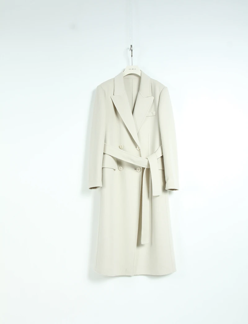 2024冬女装时尚双面呢毛呢大衣长款G35DC205R