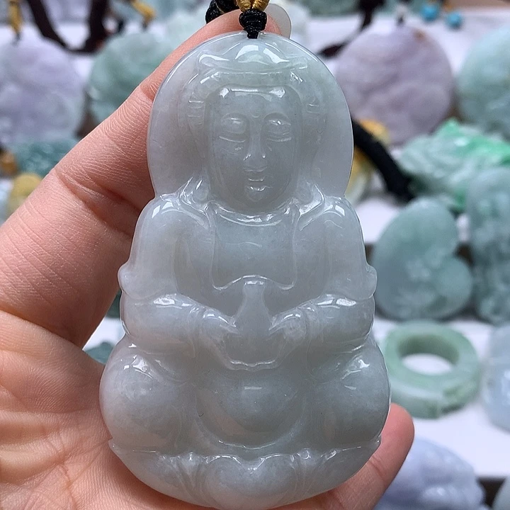 翡翠未镶嵌颈饰大观音福利
