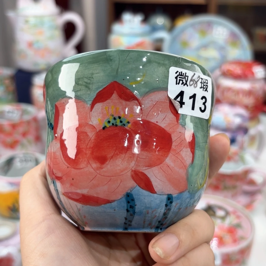 景德镇手绘高温釉下彩陶瓷茶具