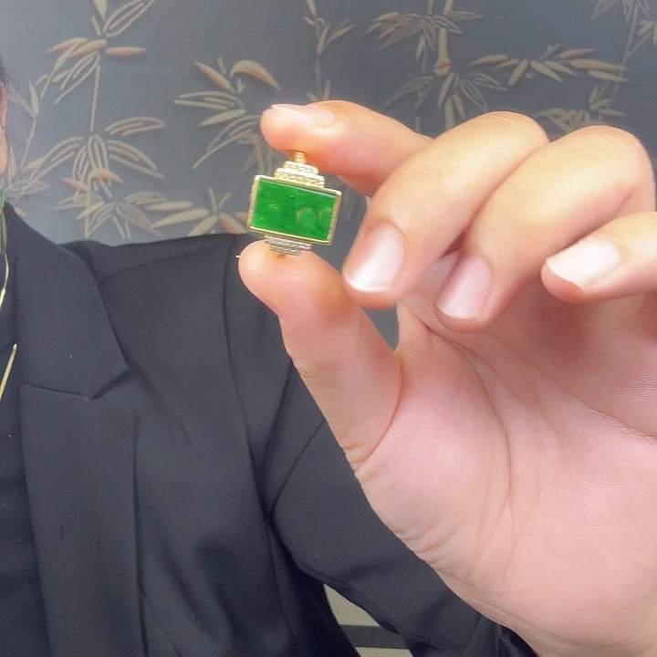 翡翠银S925镶嵌戒指