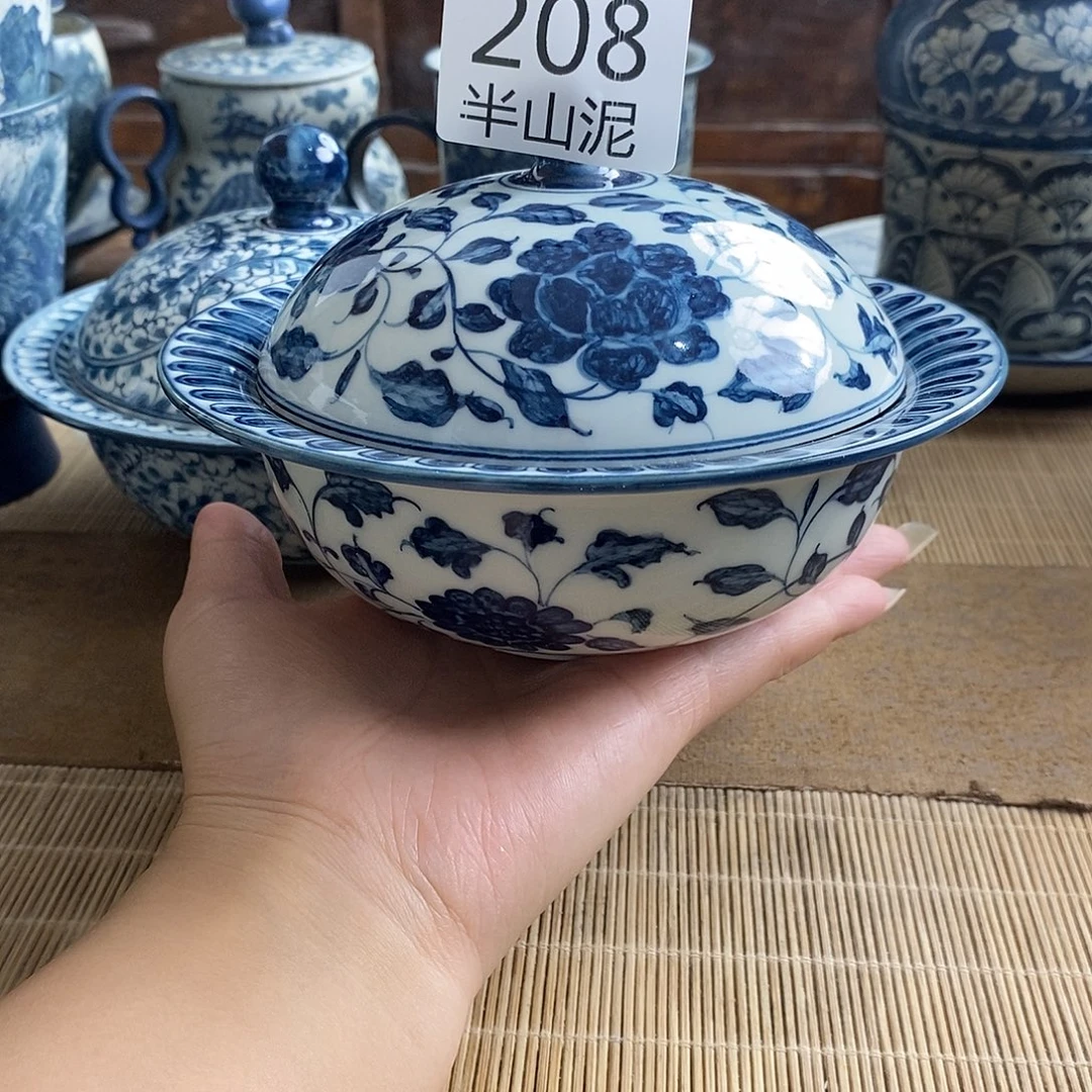 手工手绘青花高温陶瓷