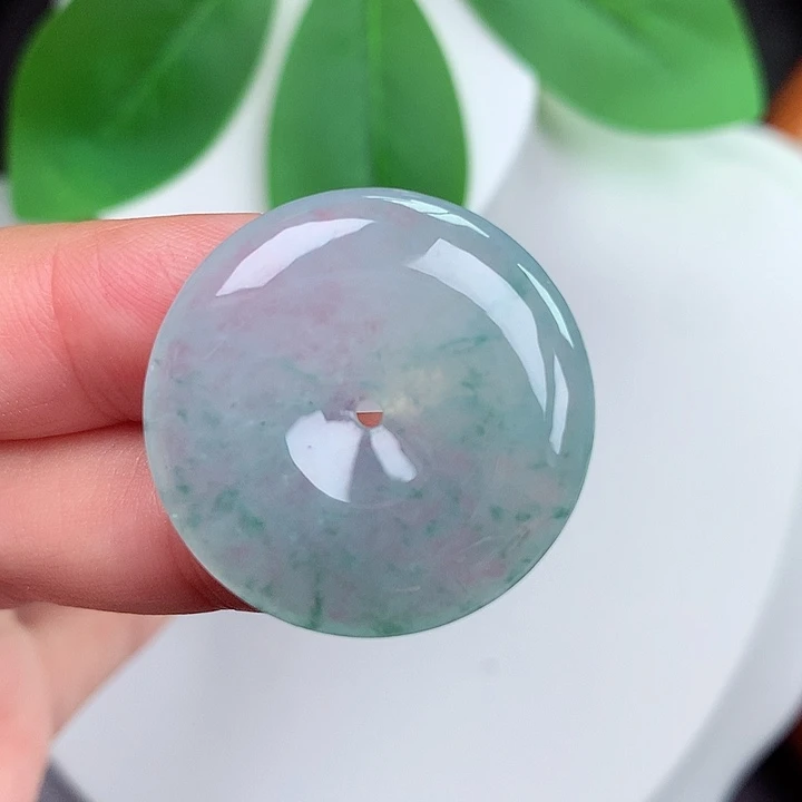 颈饰未镶嵌翡翠平安扣 27.5x4.9mm