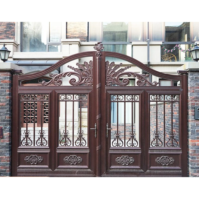铝艺大门农村自建房豪华欧式庭院门铝合金家用院子双开门电动大门