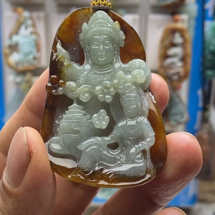颈饰未镶嵌翡翠观音