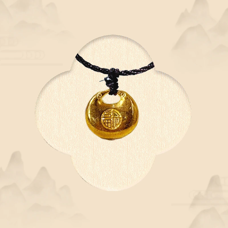 合金吊坠 古法实心小胖福吊坠