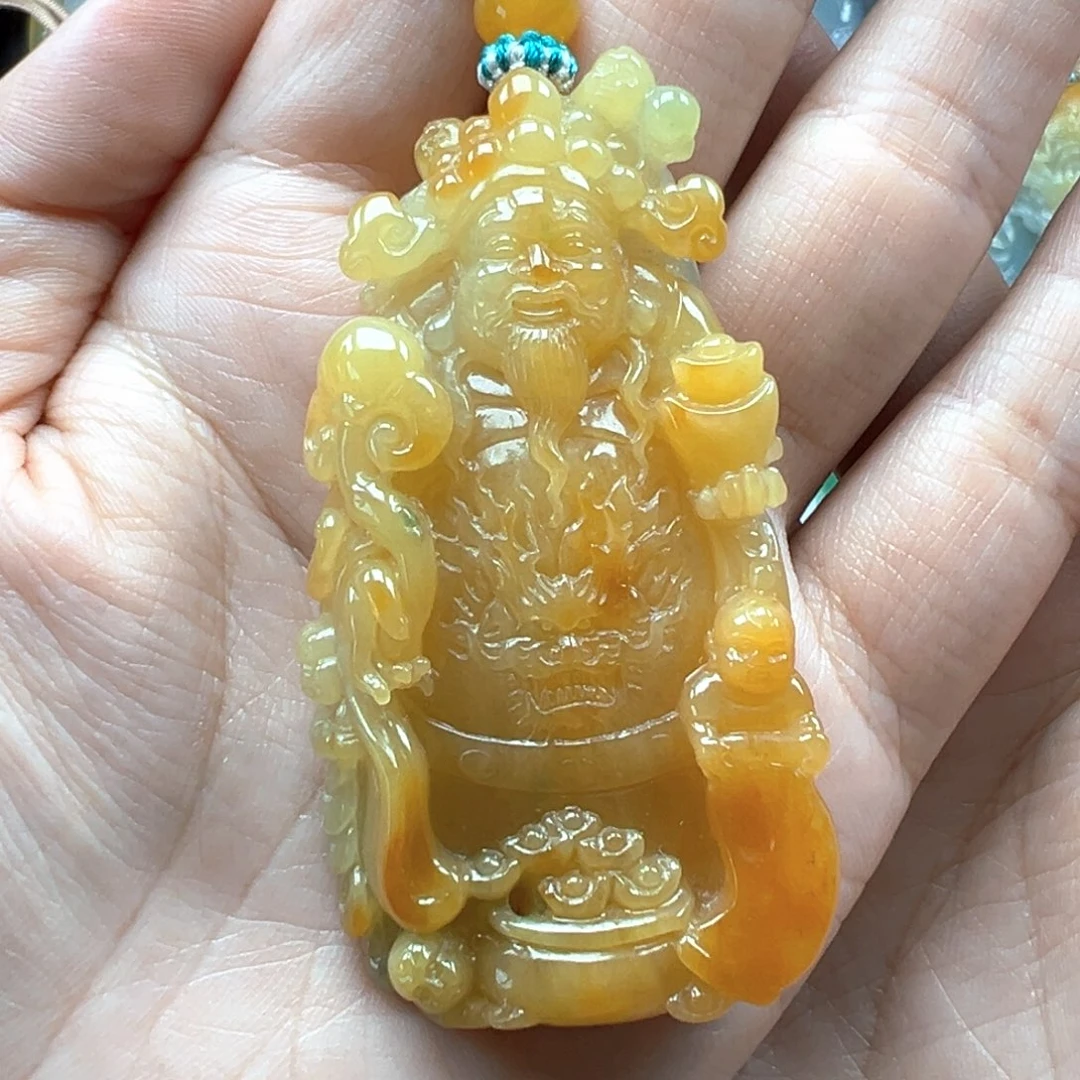 翡翠颈饰未镶嵌华**饰财爷