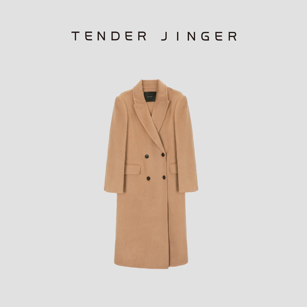 Tender Jinger|线下专供 双排扣羊绒羊毛混纺大衣T54TUZ369T