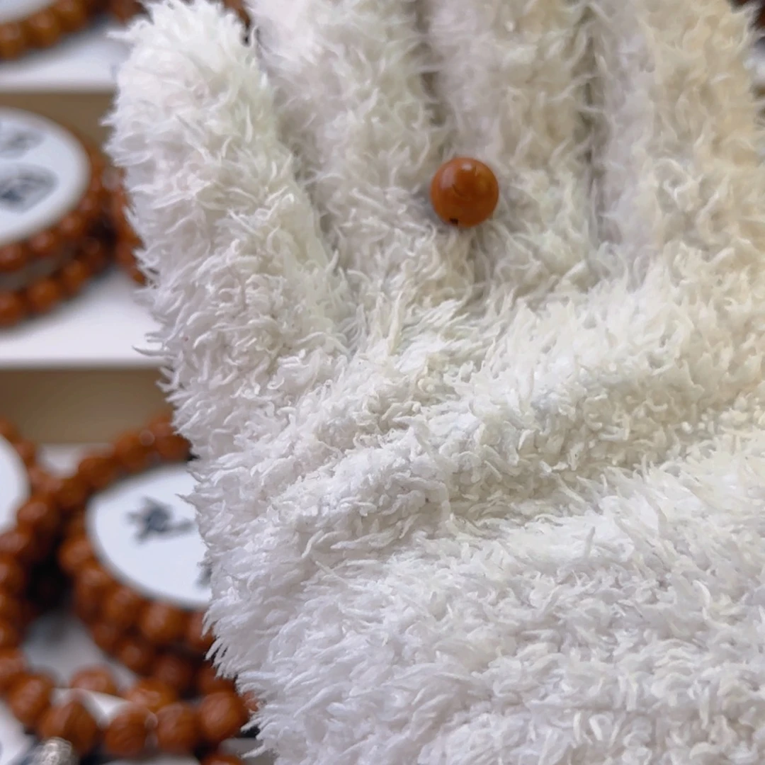 桃核手串K*k龙纹正圆光珠桃核