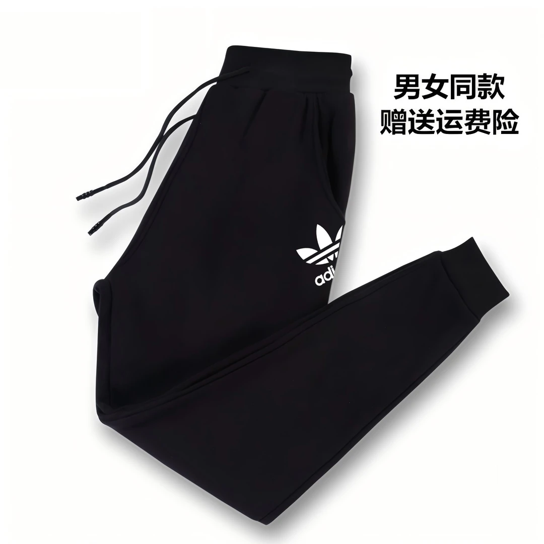 奥莱正品男士纯棉束脚卫裤春秋冬新款长裤运动休闲加绒裤子透气潮