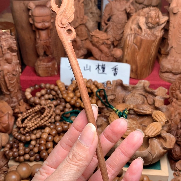 檀香木把件老山檀发簪