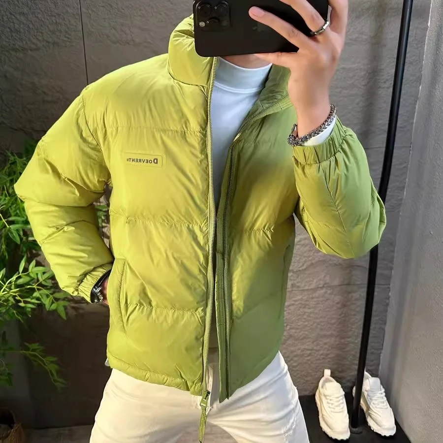 时尚立领羽绒服轻薄短款休闲上衣2025冬季男女情侣百搭羽绒外套