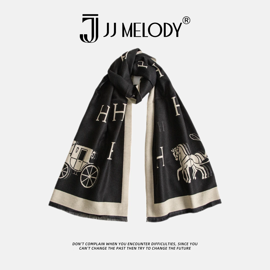 JJ Melody字母H马车百搭围巾Y