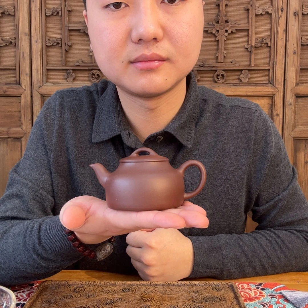 紫砂茶壶紫泥君德160cc