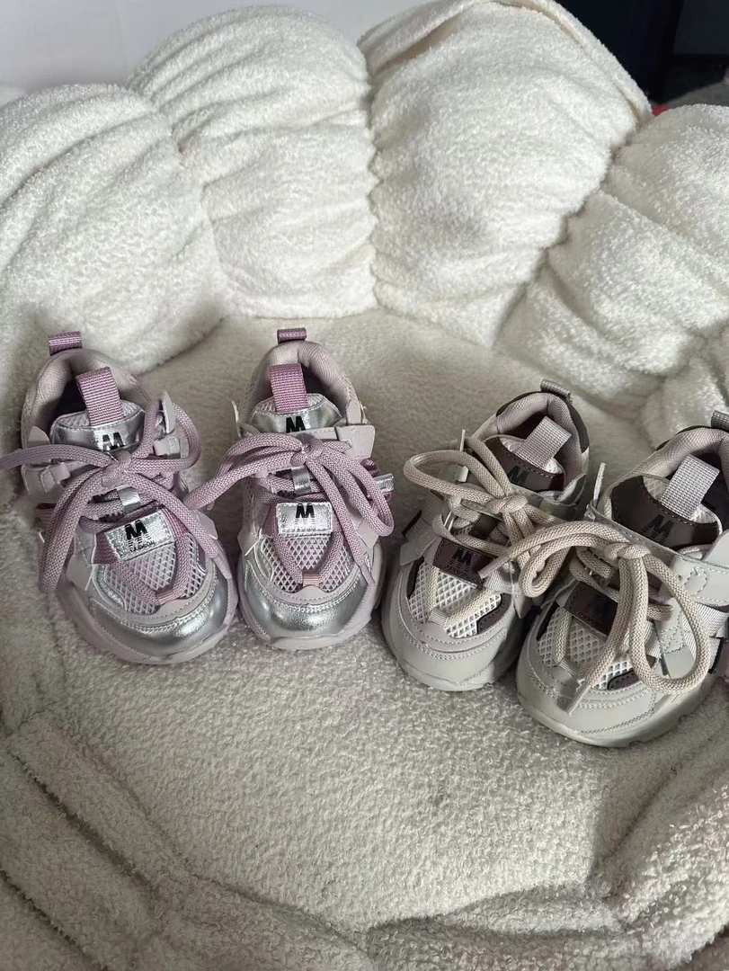 B621蜜儿童时尚双色单网运动鞋