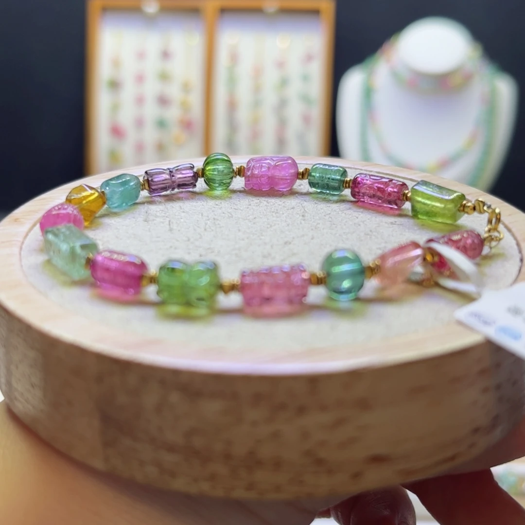 手链碧玺未镶嵌多宝6mm