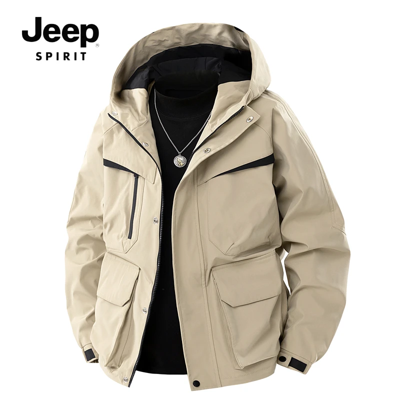 JEEPSPIRIT吉普工装夹克男女同款2025春季新款外套户外休闲夹克衣