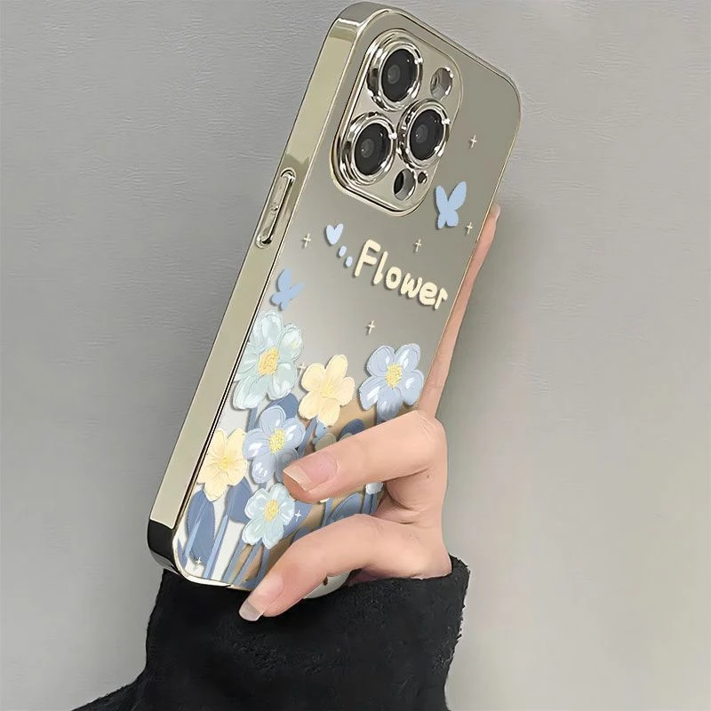 液态金属小花适用苹果16e手机壳iphone15华为oppo小米vivo防摔4