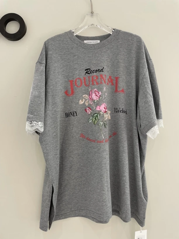 Journal Record浅灰短袖T恤
